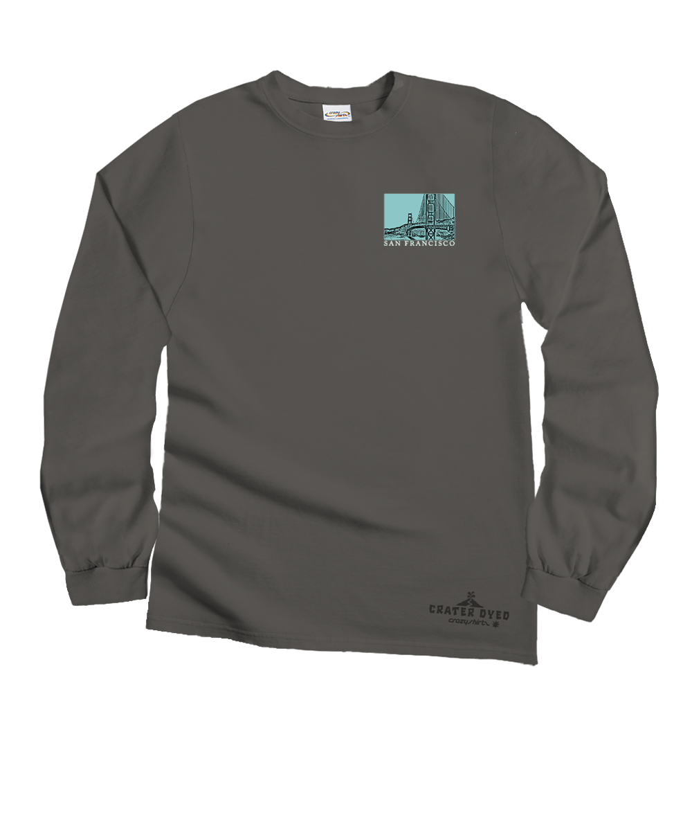 San Francisco Signs - Crater Dyed® Long Sleeve Crewneck T-Shirt