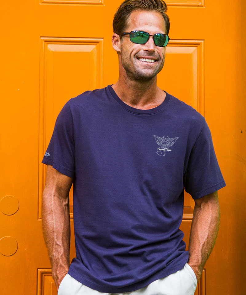 Tribal Dive - Indigo Short Sleeve Pima T-Shirt