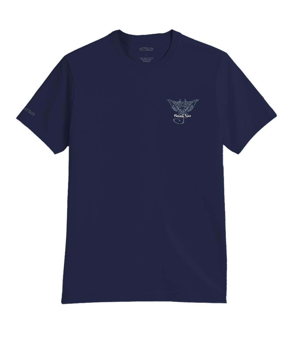 Tribal Dive - Indigo Short Sleeve Pima T-Shirt