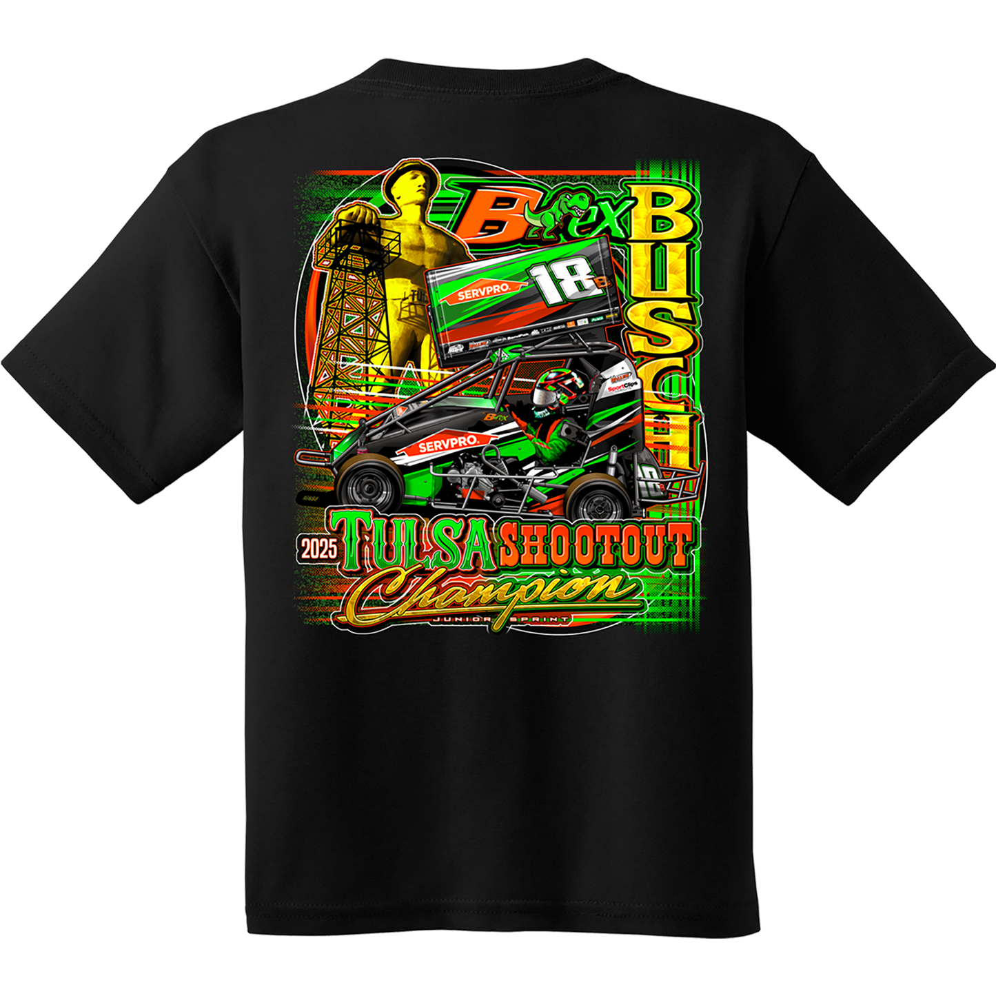 BREXTON BUSCH YOUTH TULSA SHOOTOUT CHAMPION TEE