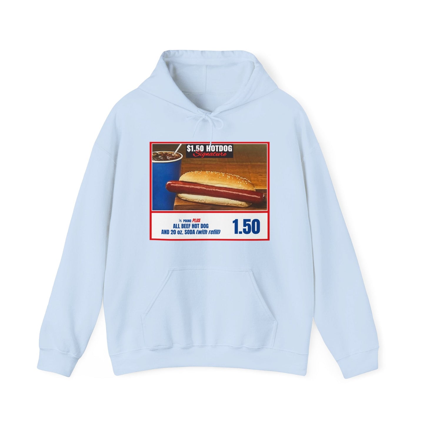 Costco $1.50 Hotdog (with back quote) - Unisex Heavy Blendâ„¢ Hooded Sweatshirt