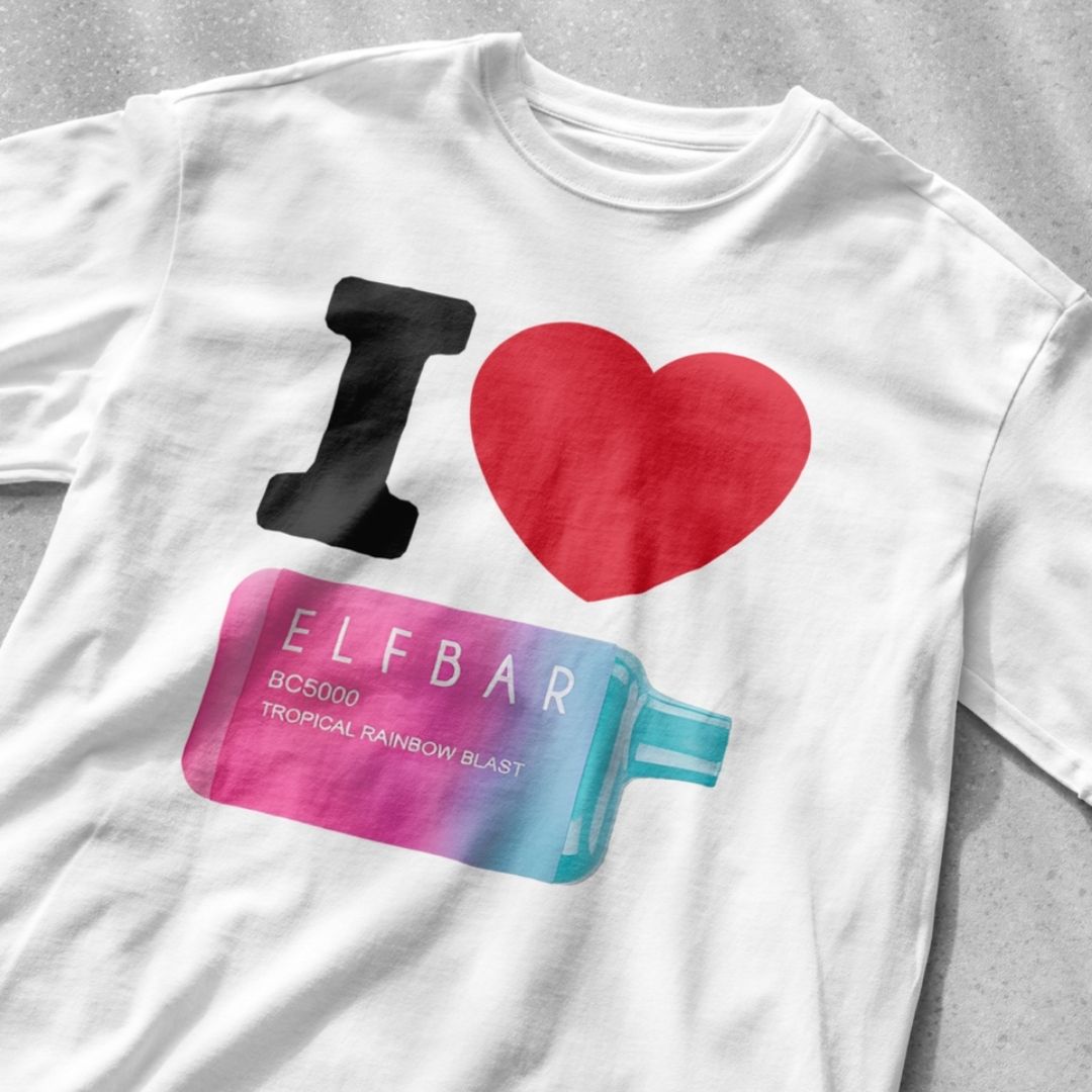 I Love ELFBAR (No back graphic) - Unisex Heavy Cotton Tee