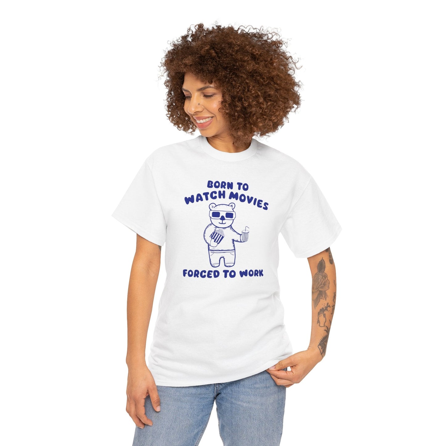 Born to Watch Movies Forced to Work Shirt