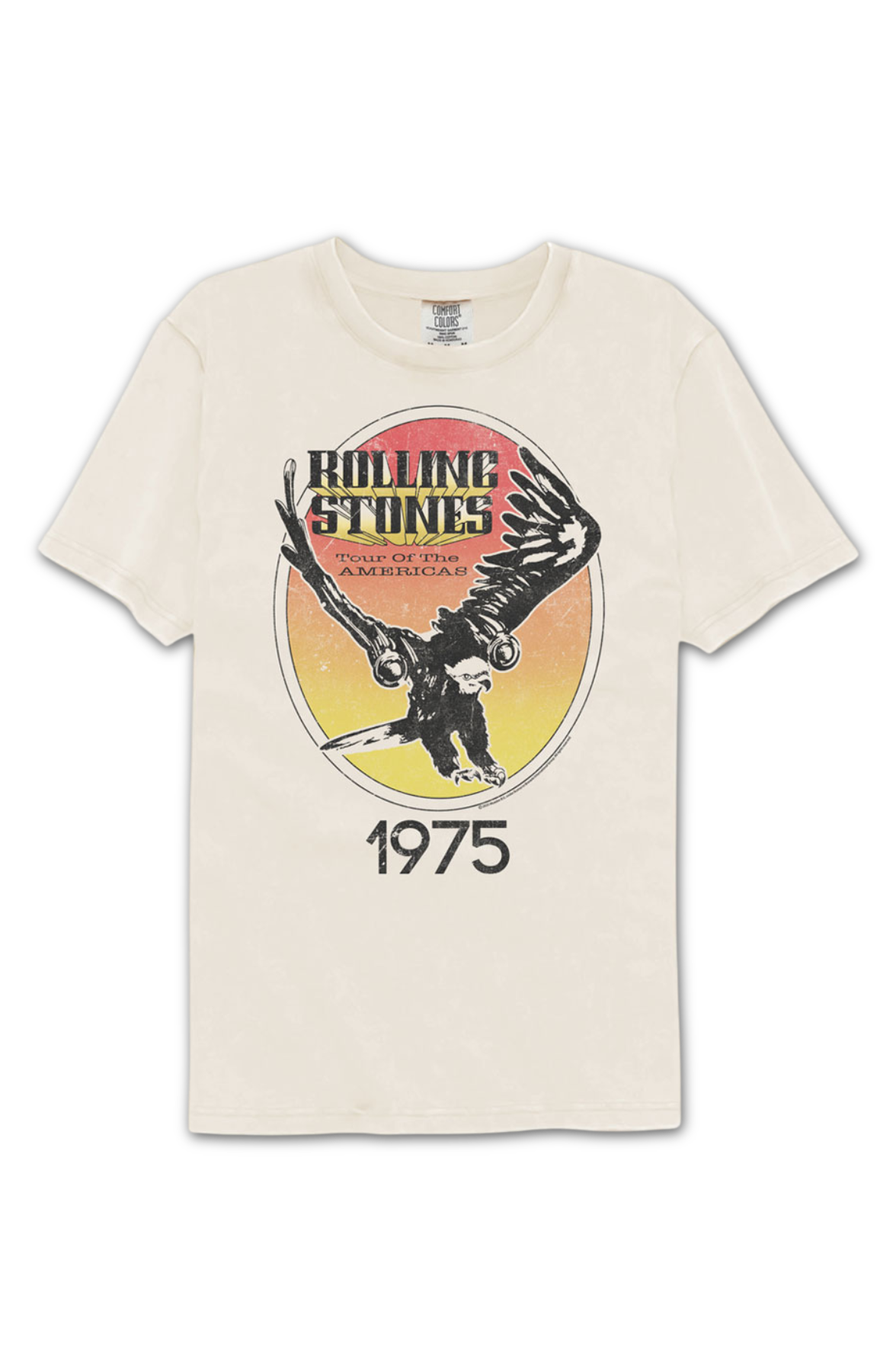 1975 Tour Of The Americas Rolling Stones Comfort Colors Brand T-Shirt