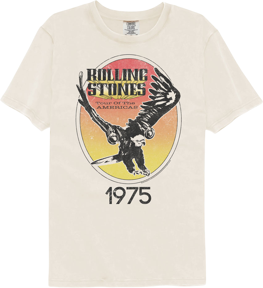 1975 Tour Of The Americas Rolling Stones Comfort Colors Brand T-Shirt