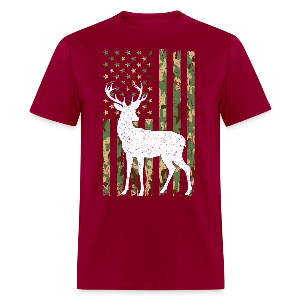 Whitetail Buck Deer Hunting American Camouflage T Shirt