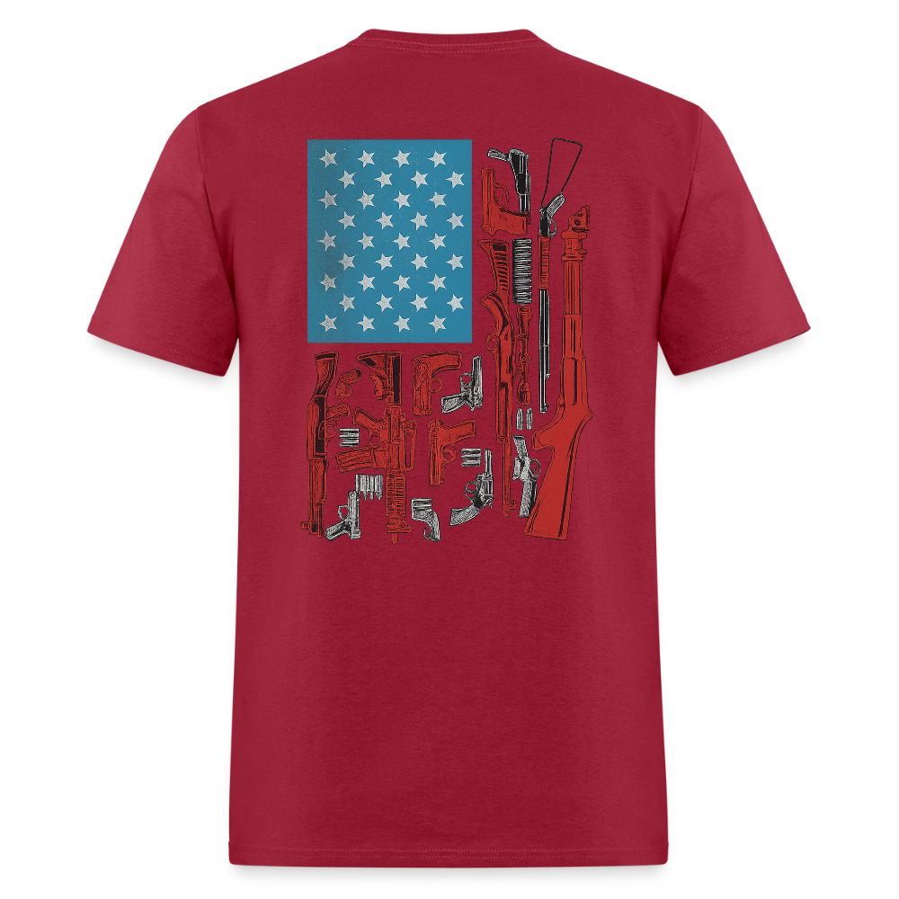 American Flag Guns Riffles Bullets T Shirt