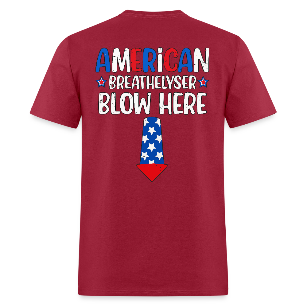 American Breathelyser Blow Here T Shirt