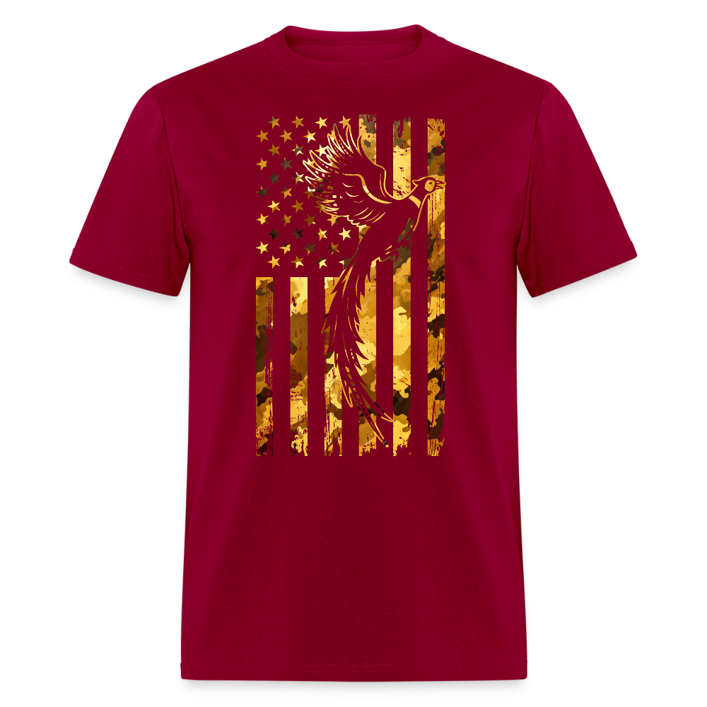 American Flag Pheasant Bird Hunter T Shirt
