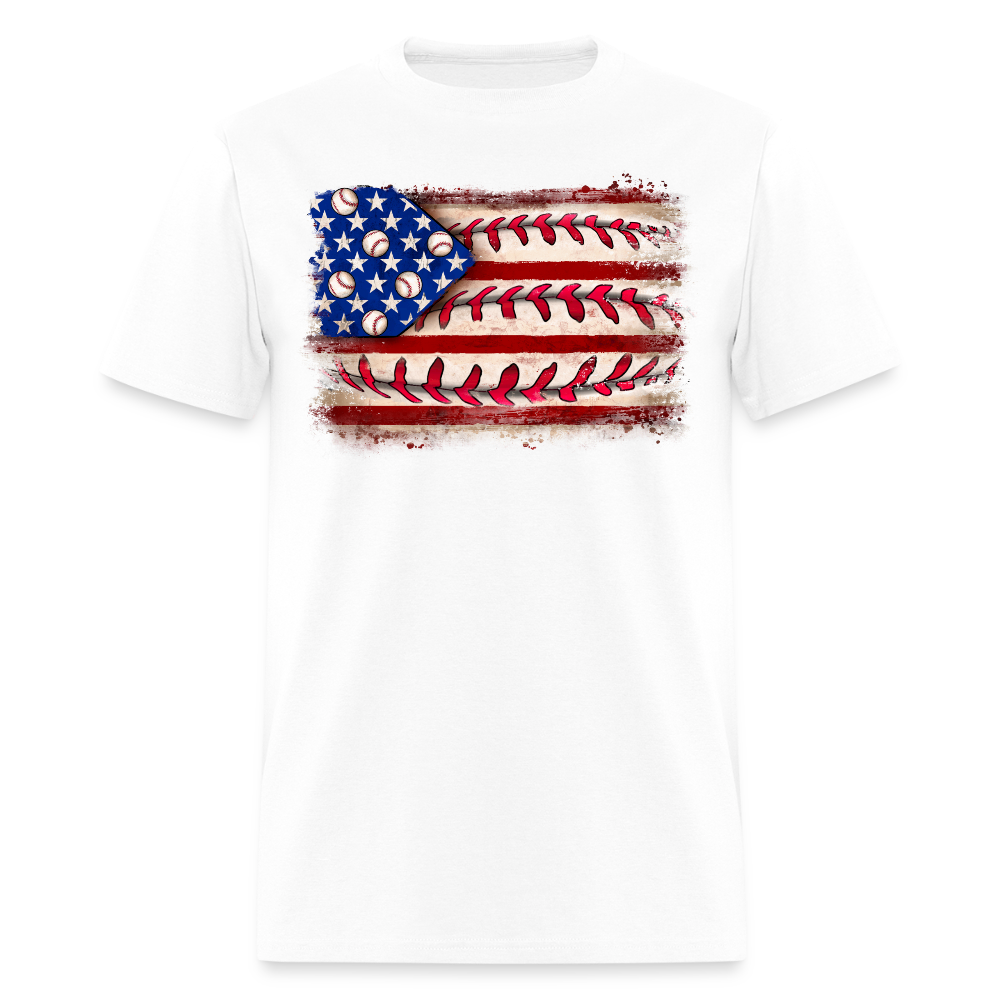 Baseball American Flag T Shirt