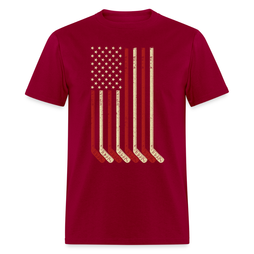USA Flag Patriotic American Hockey T Shirt