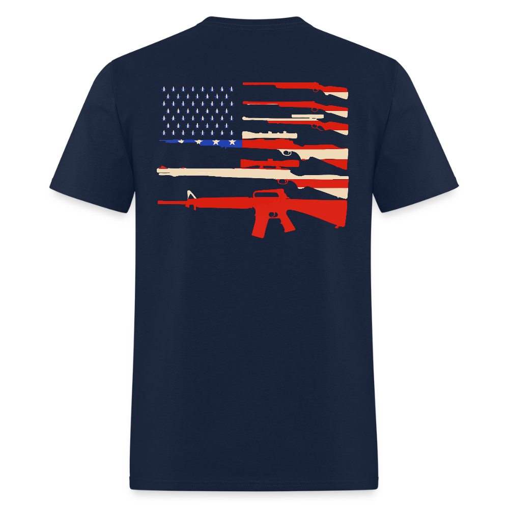 American Flag Guns T Shirt