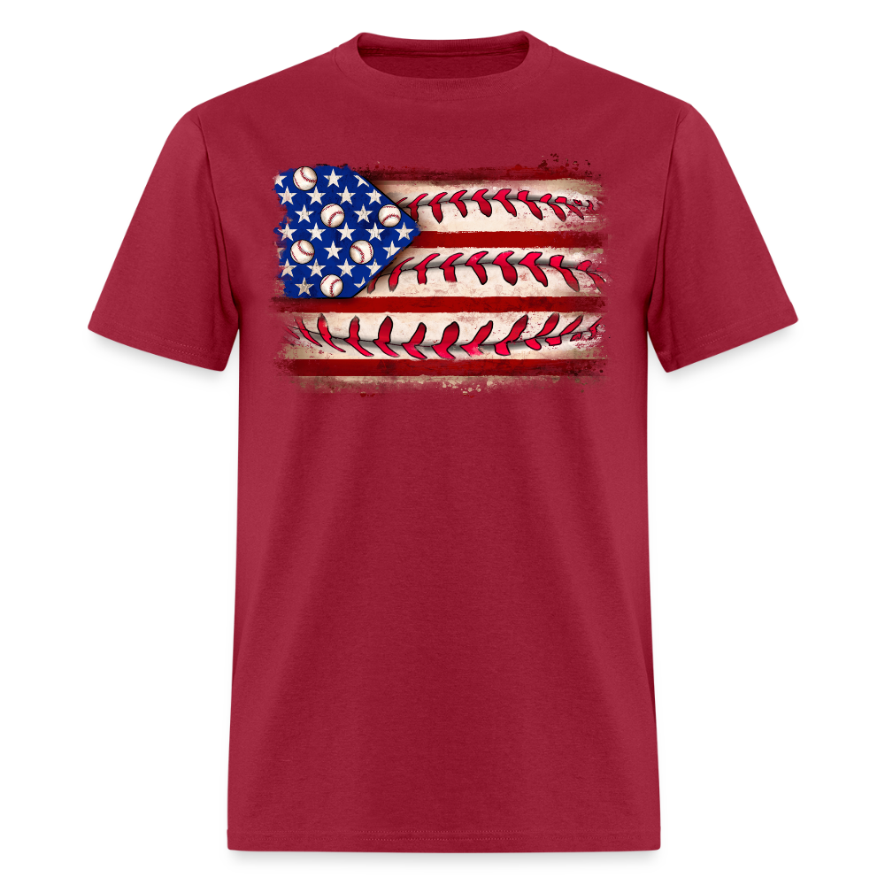 Baseball American Flag T Shirt