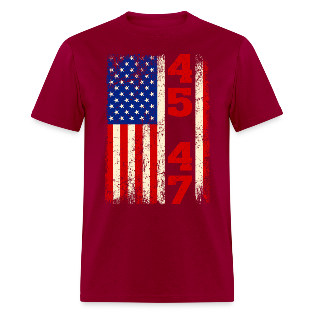 45 47 Trump Vintage USA Flag T Shirt