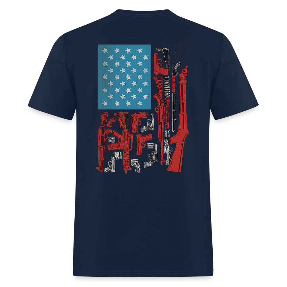 American Flag Guns Riffles Bullets T Shirt