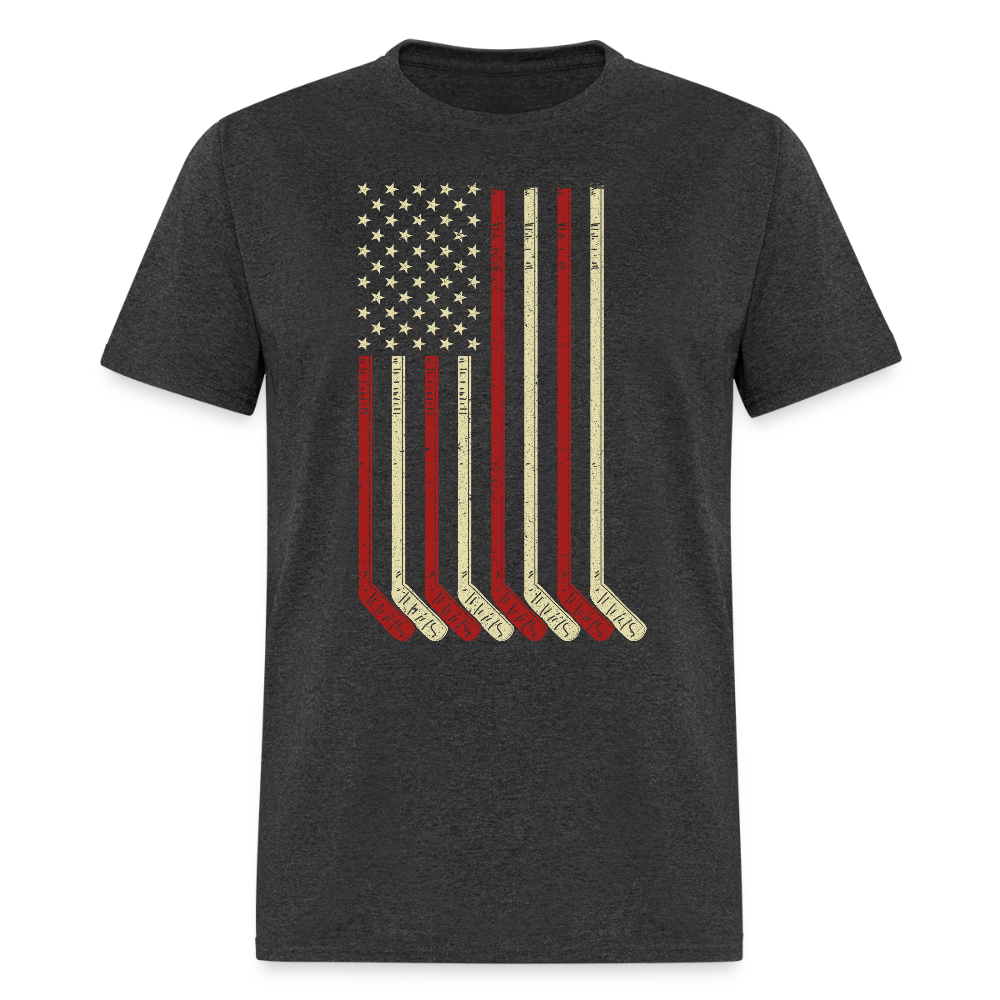 USA Flag Patriotic American Hockey T Shirt