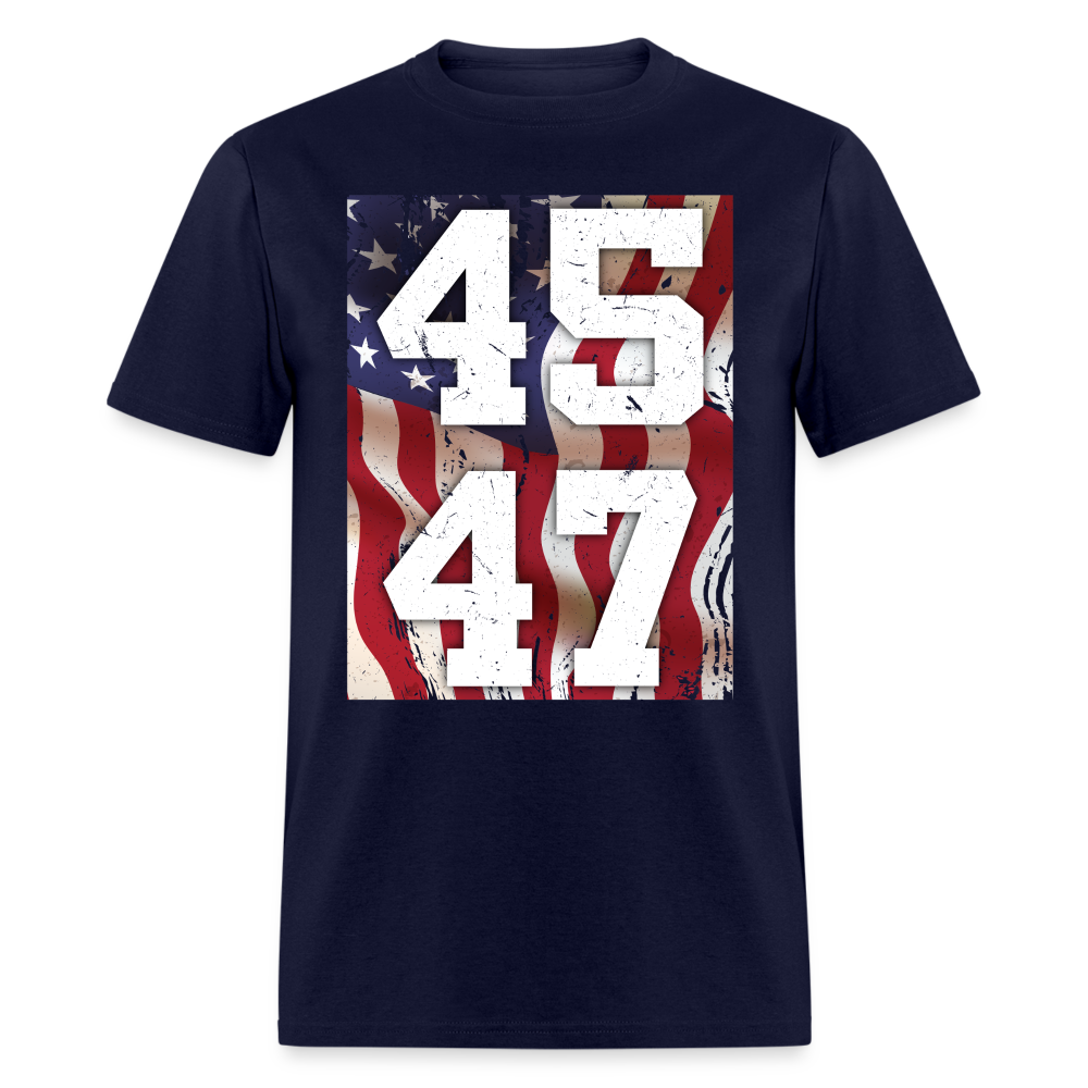 45 47 Trump American Flag T Shirt