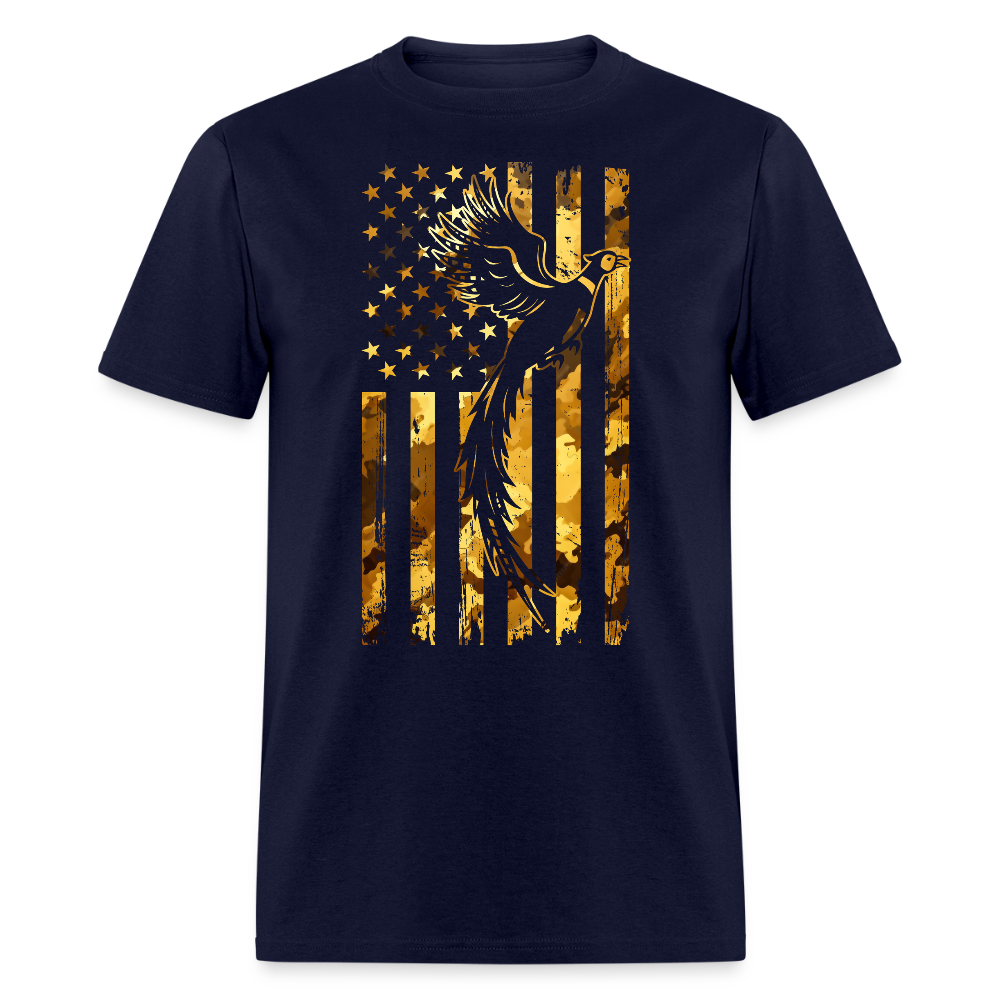 American Flag Pheasant Bird Hunter T Shirt