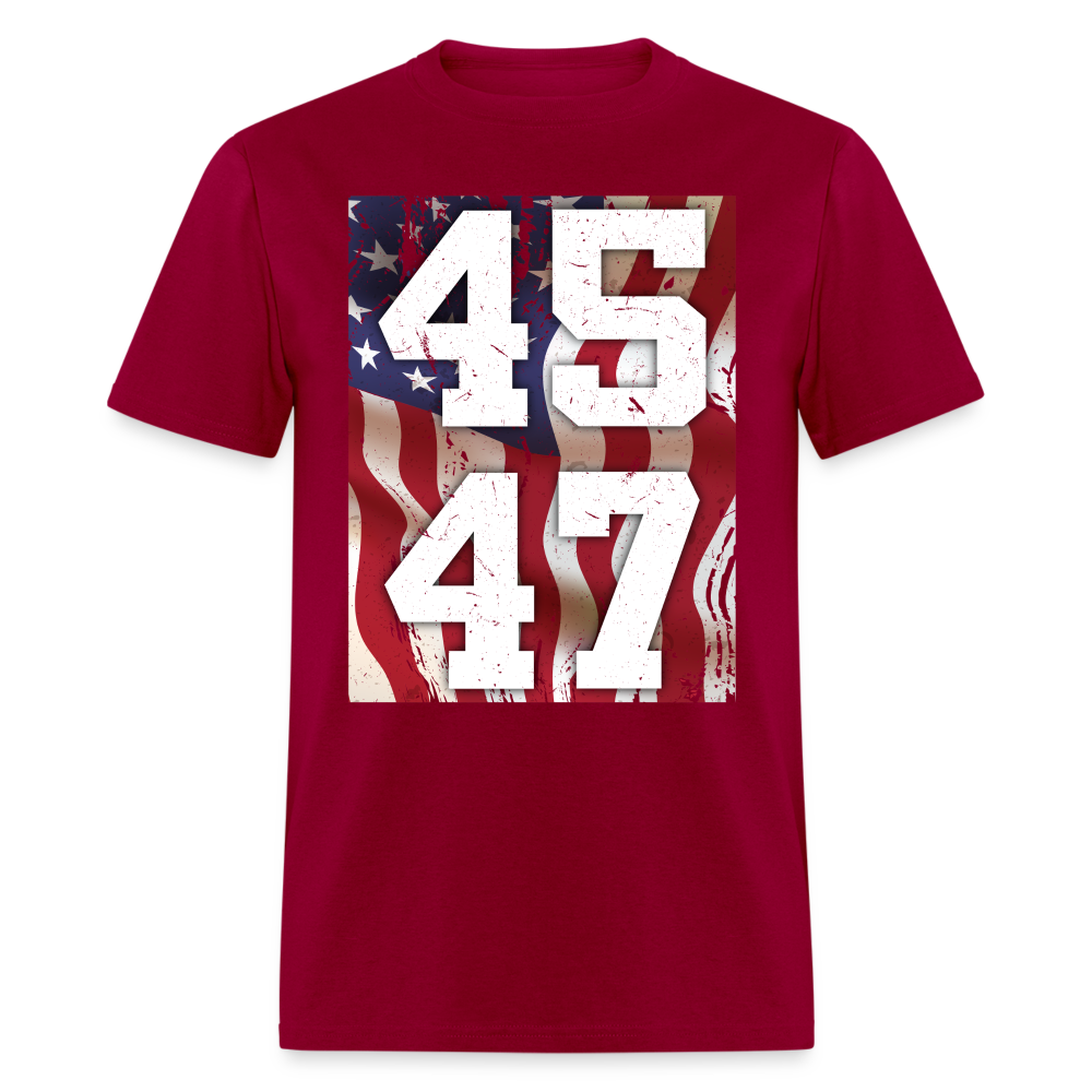 45 47 Trump American Flag T Shirt