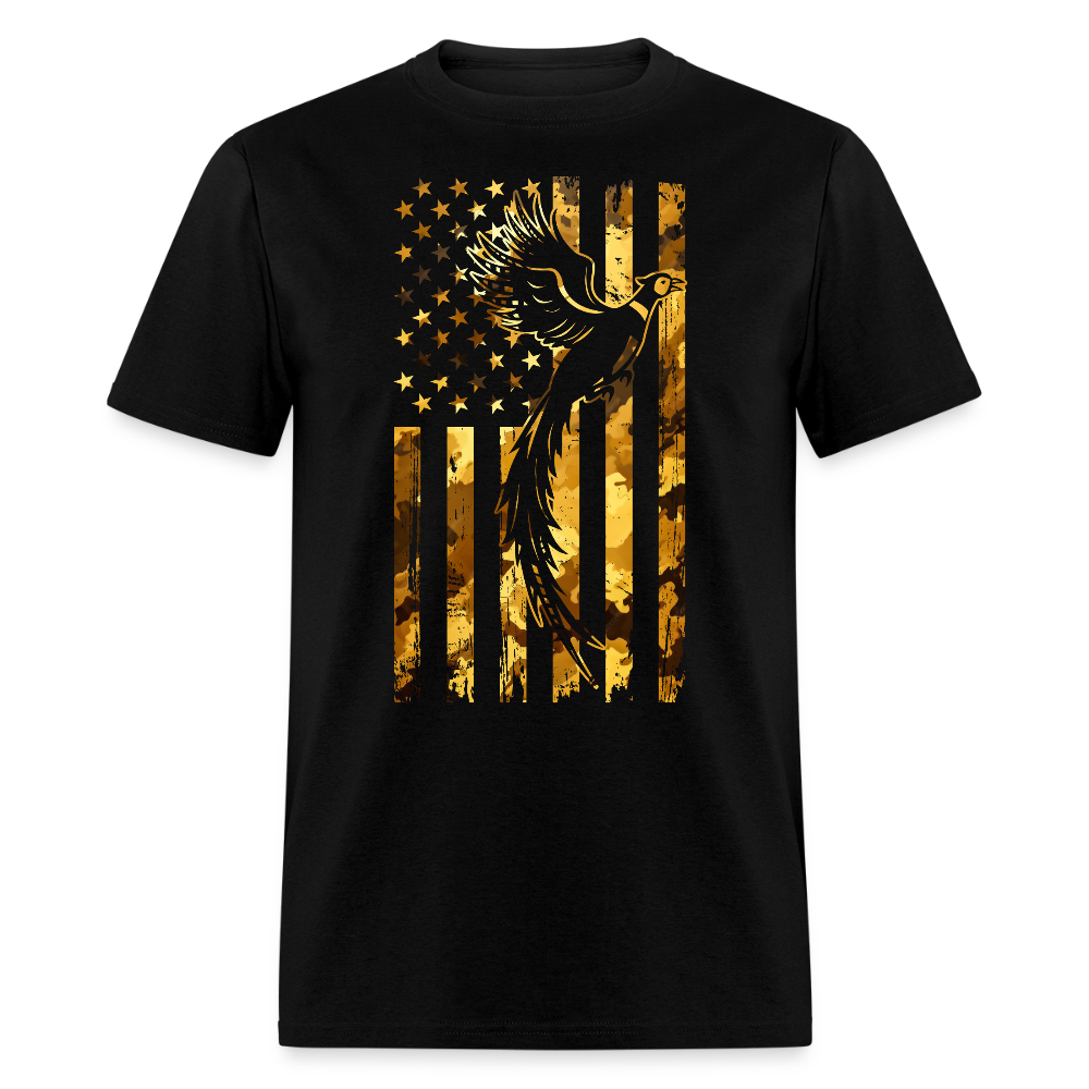 American Flag Pheasant Bird Hunter T Shirt