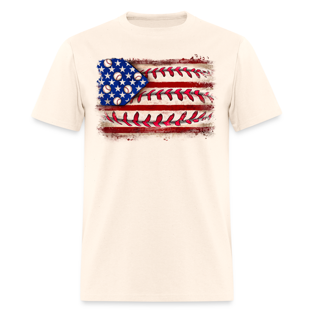 Baseball American Flag T Shirt