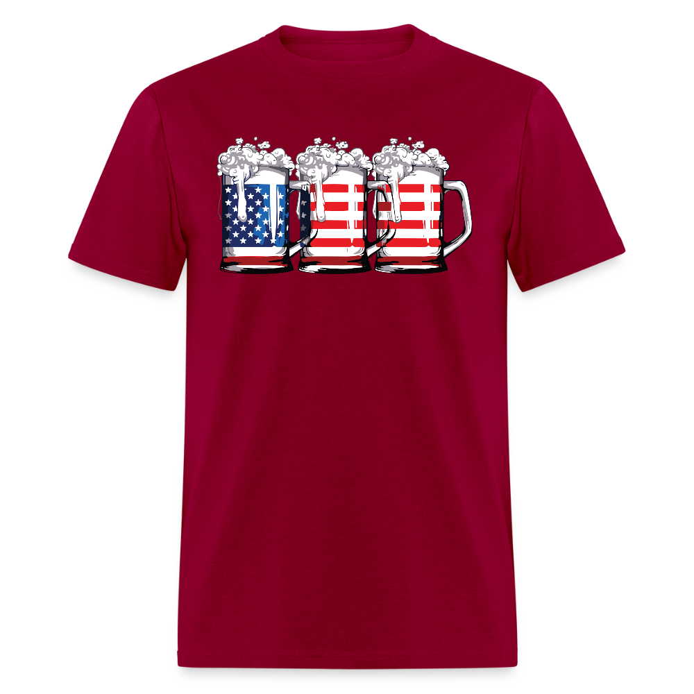 Beer American Flag T Shirt