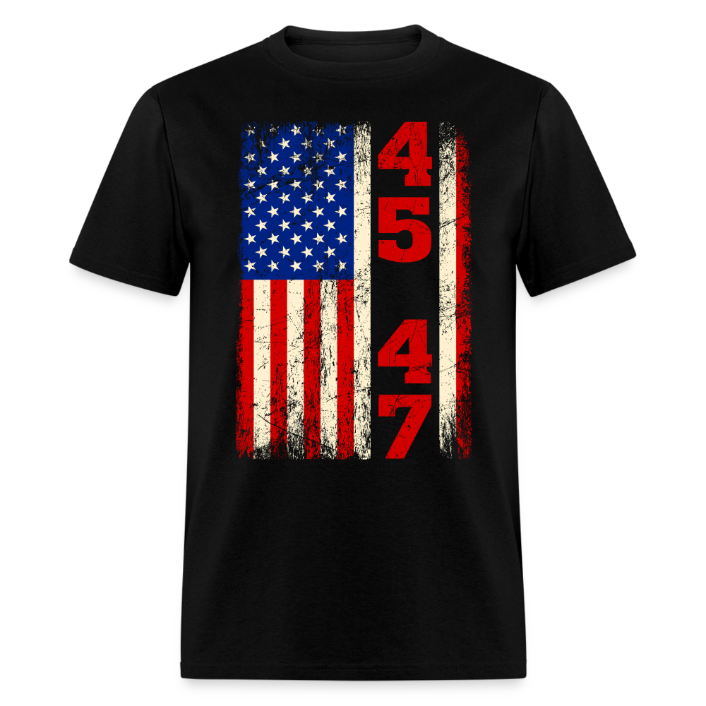 45 47 Trump Vintage USA Flag T Shirt