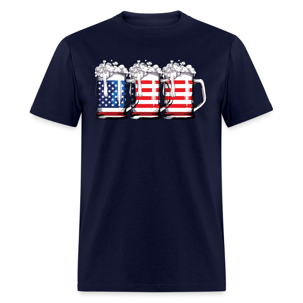 Beer American Flag T Shirt