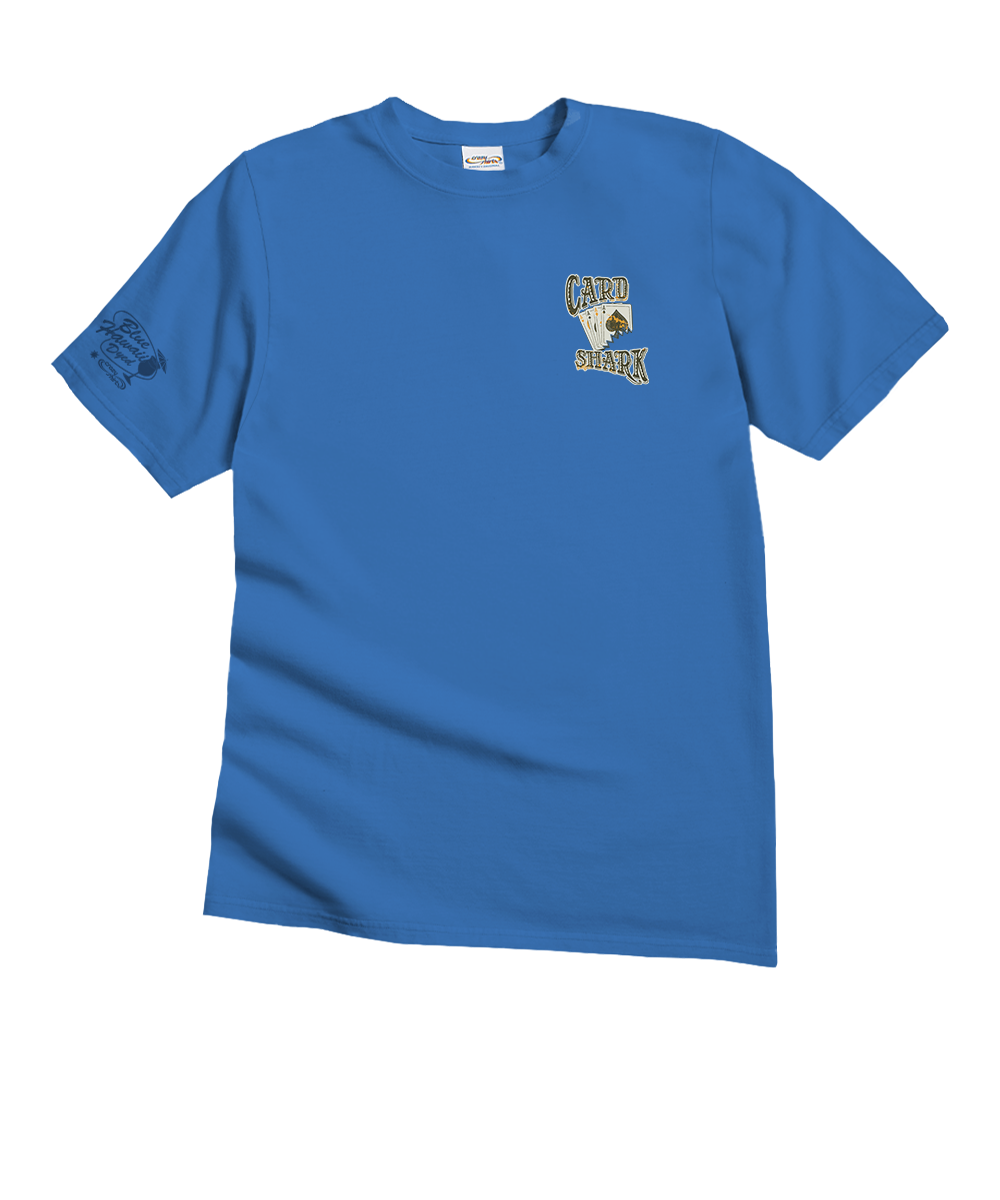 Card Shark Grill - Blue Hawaii Dyed Short Sleeve Crewneck T-Shirt