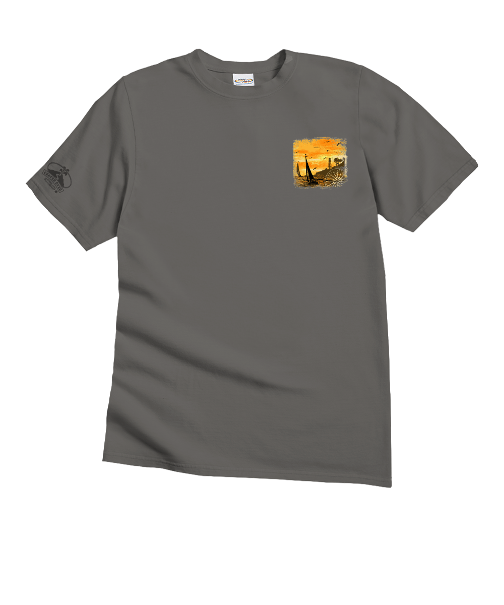 Sailboats - Crater Dyed® Short Sleeve Crewneck T-Shirt
