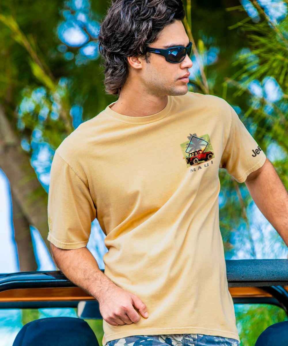 Jeep® Hana Jeep - Beer Dyed Short Sleeve Crewneck T-Shirt