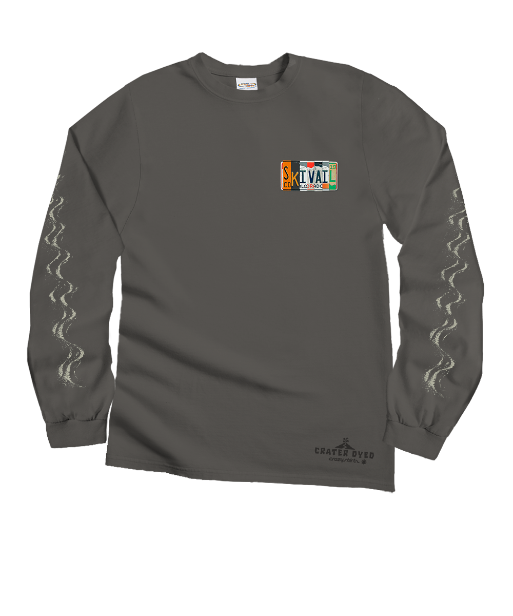 License To Ski - Crater Dyed® Long Sleeve Crewneck T-Shirt