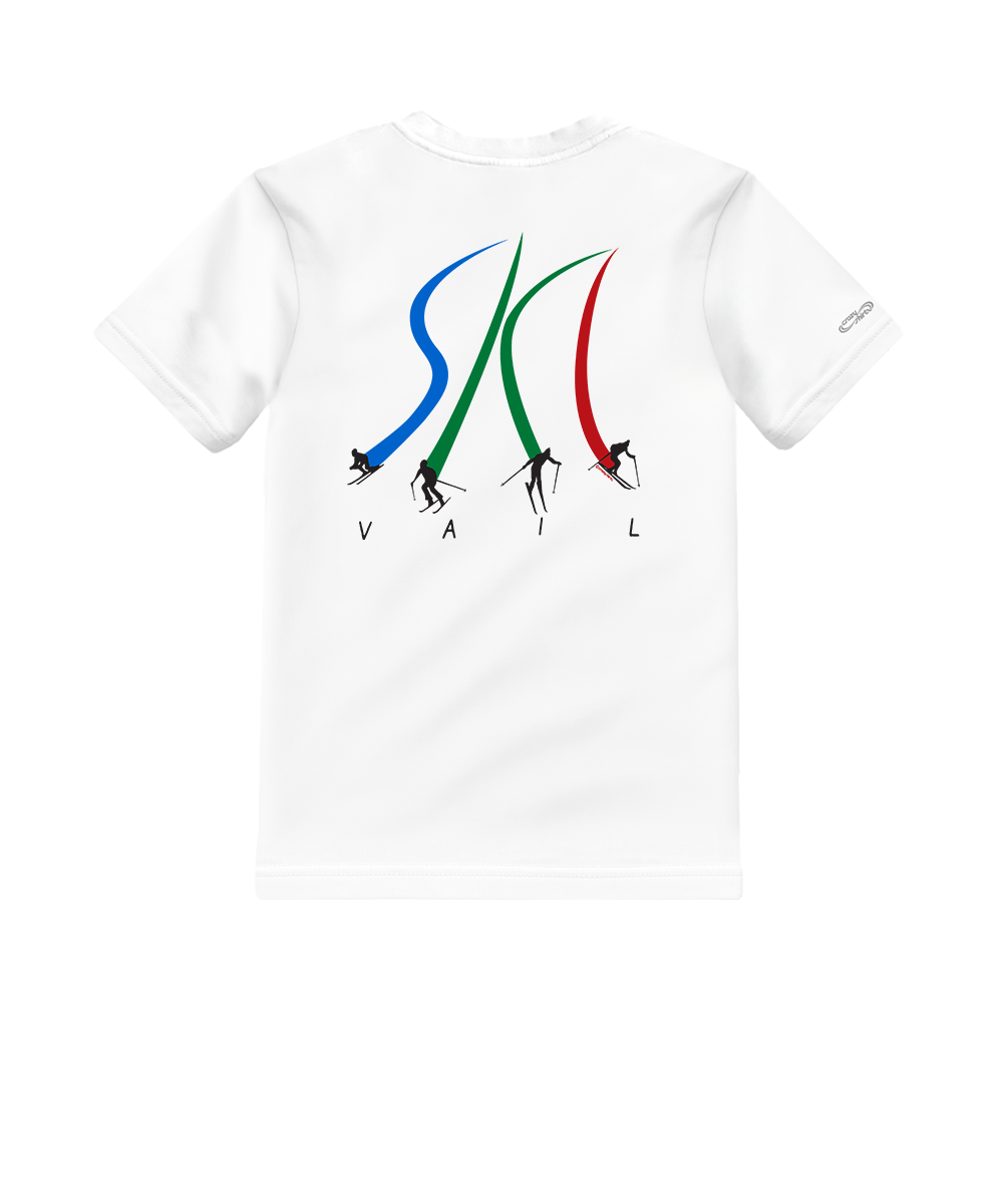 Vail Resort Ultimate Ski - White Short Sleeve Crewneck T-Shirt Style001