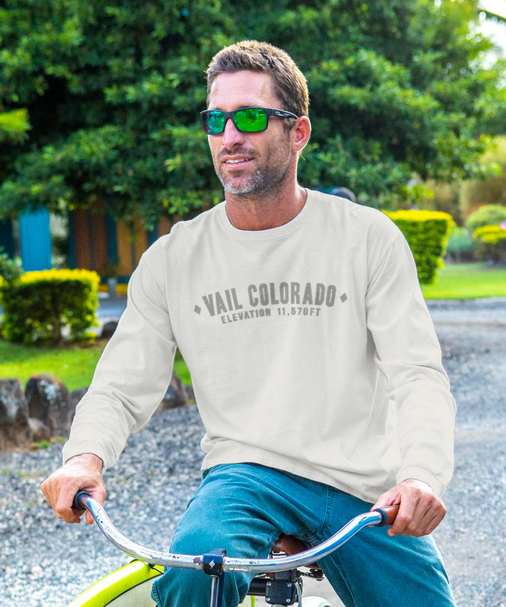 Vail Resort What's Your Sign - Coconut Dyed Long Sleeve Crewneck T-Shirt