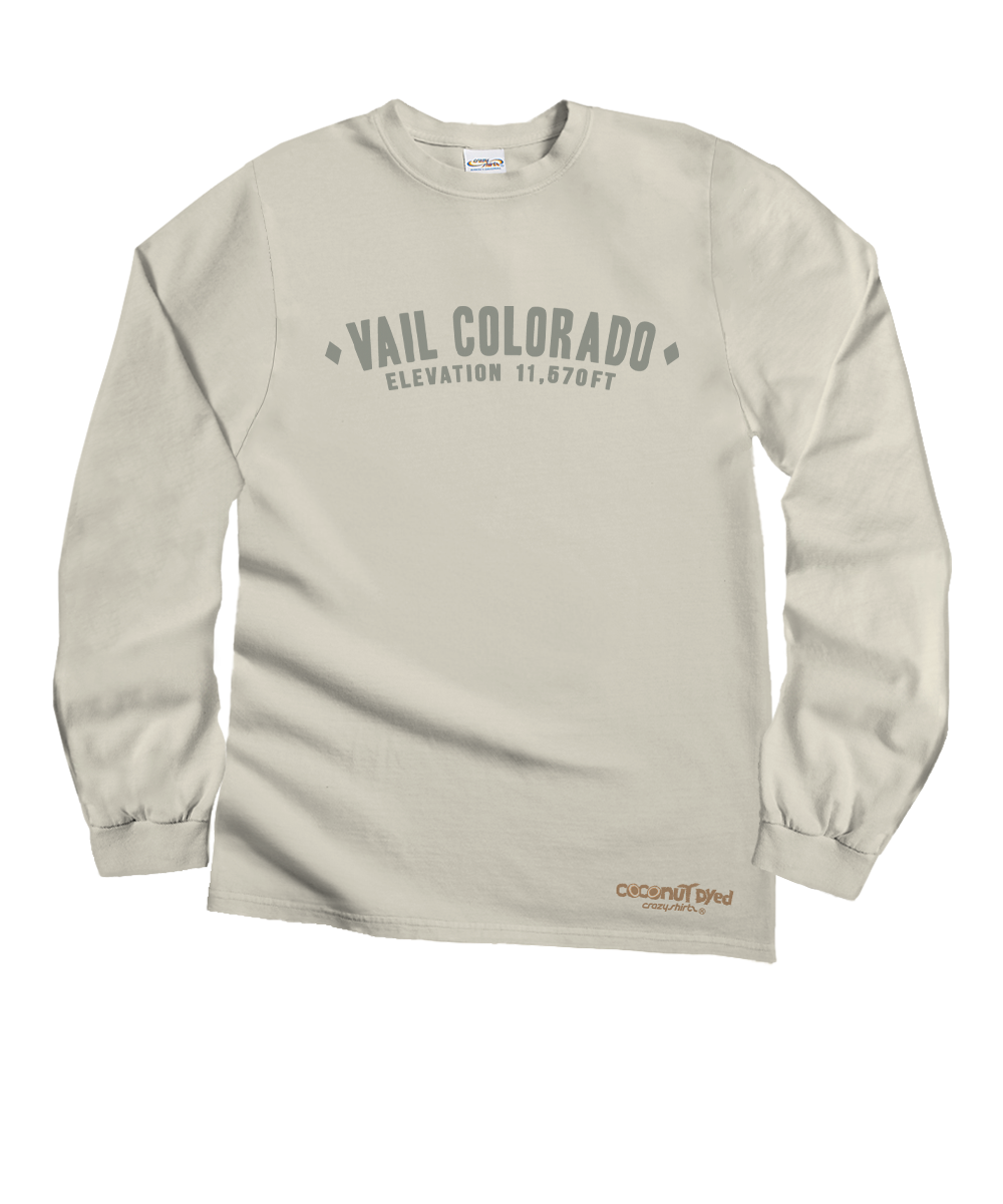 Vail Resort What's Your Sign - Coconut Dyed Long Sleeve Crewneck T-Shirt