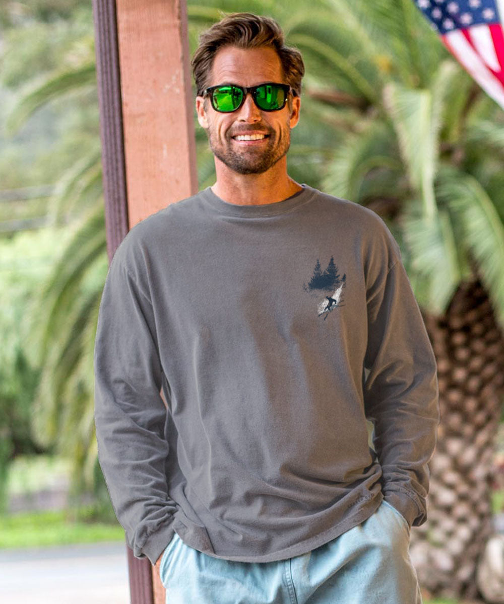 Vail Resort The Drop - Crater Dyed® Long Sleeve Crewneck T-Shirt