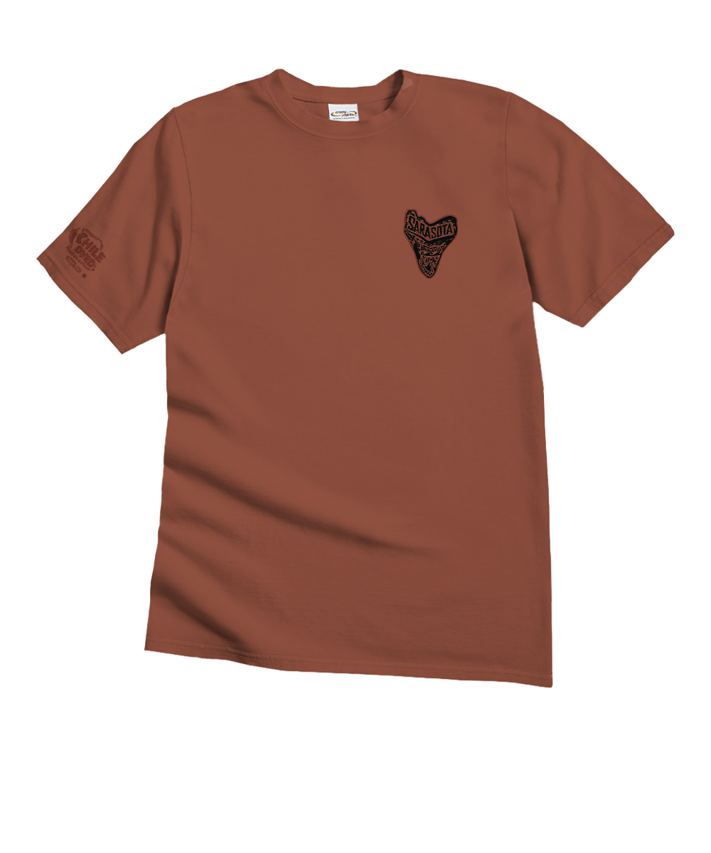 Sarasota Tooth - Chile Dyed Short Sleeve Crewneck T-Shirt