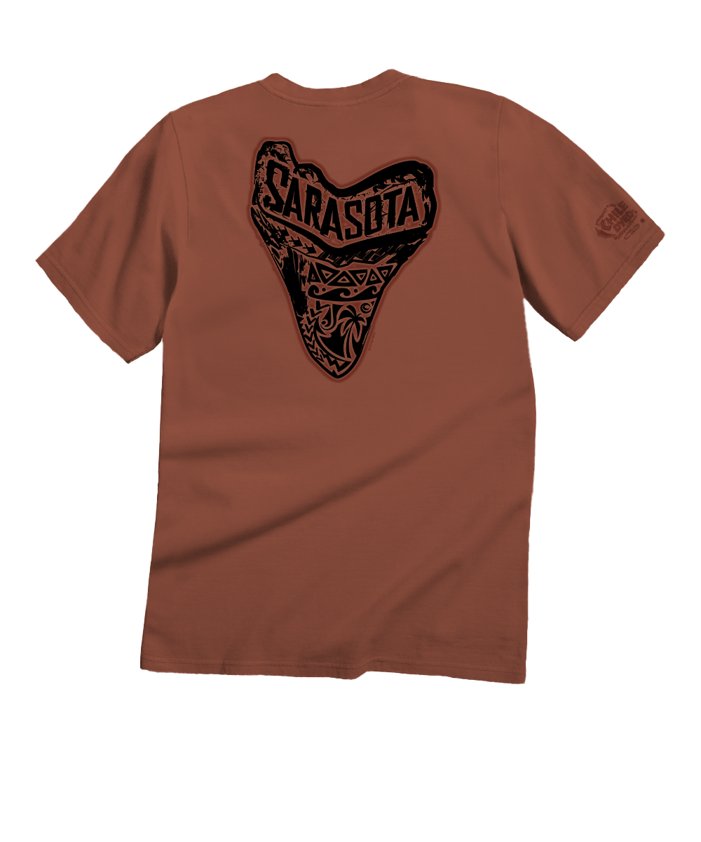 Sarasota Tooth - Chile Dyed Short Sleeve Crewneck T-Shirt
