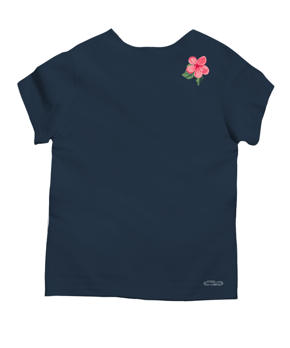 Island Chicken - Navy Short Sleeve Scoop Neck T-Shirt
