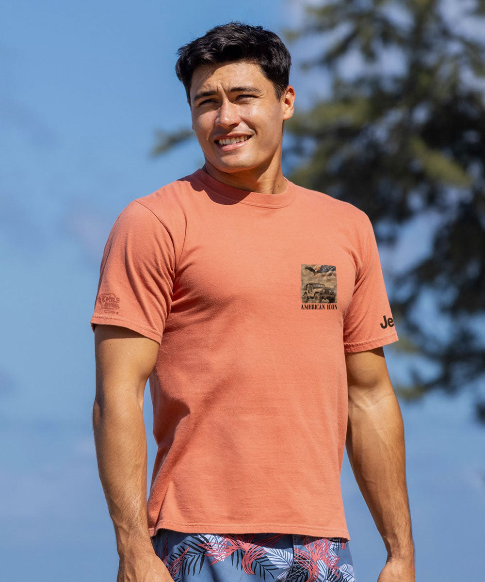 Jeep® Vintage American - Chile Dyed Short Sleeve Crewneck T-Shirt