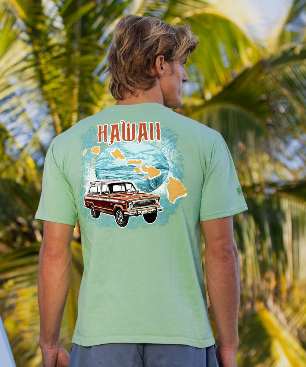 Jeep® Hawaiian Islands - Key Lime Dyed Short Sleeve Crewneck T-Shirt