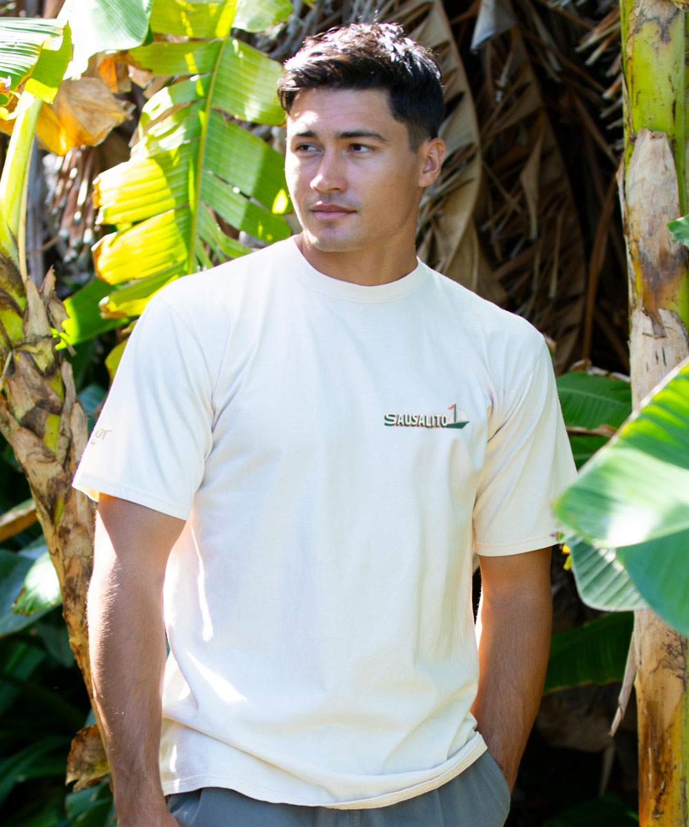 Sausalito Map - Coconut Dyed Short Sleeve Crewneck T-Shirt