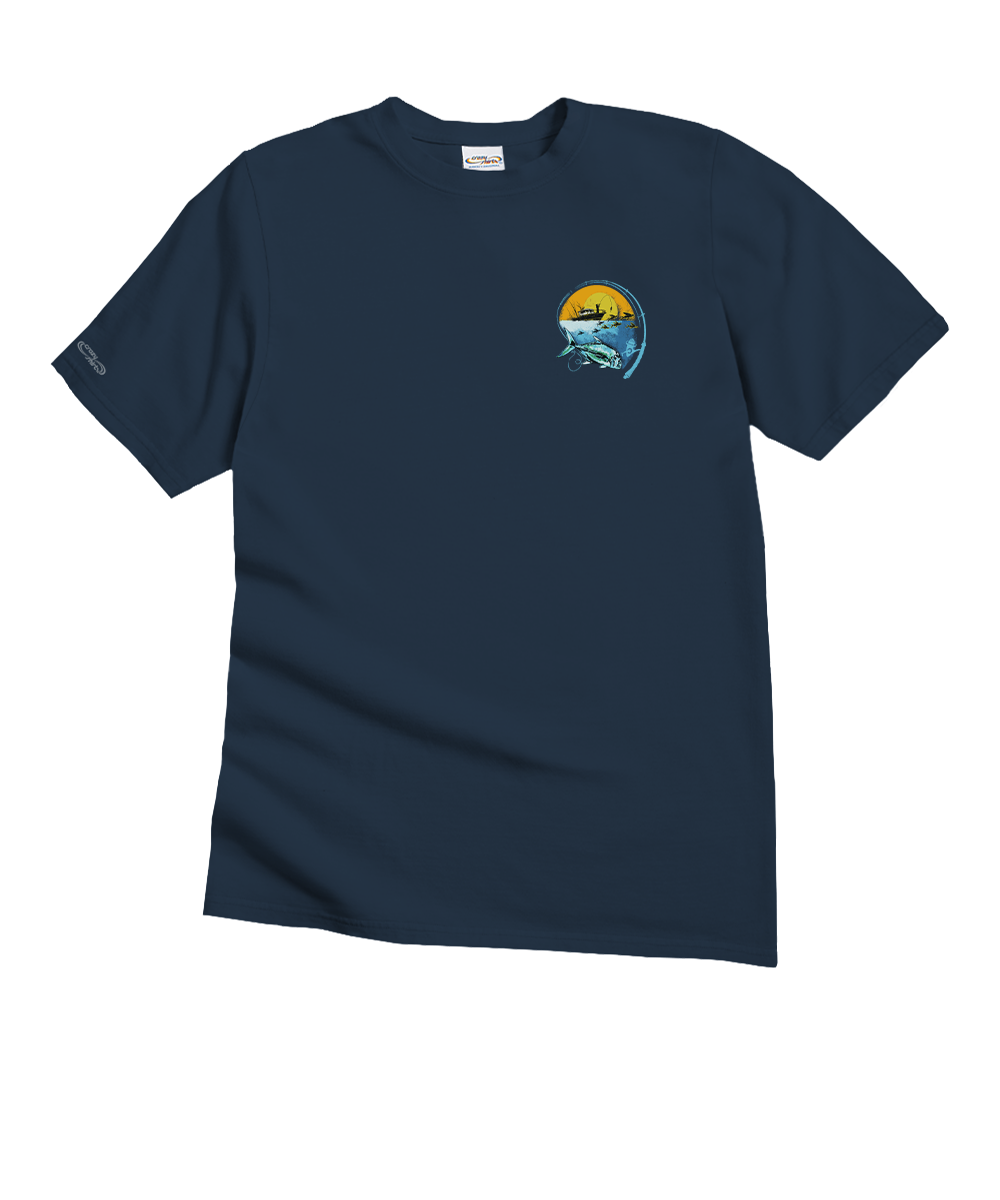 Malolo Chase - Navy Short Sleeve Crewneck T-Shirt