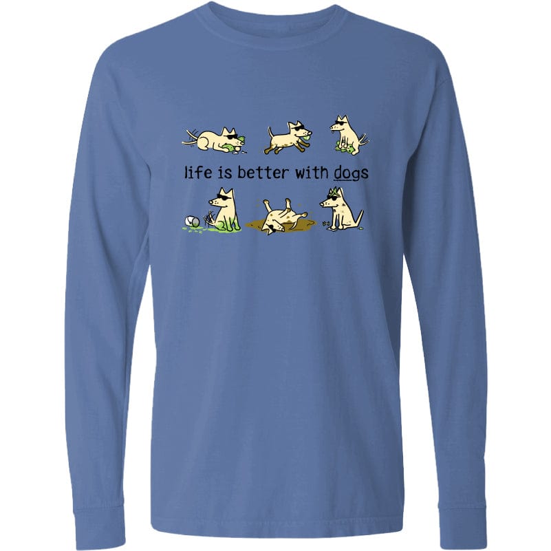 Life Is Better With Dogs - Classic Long-Sleeve T-Shirt Style001