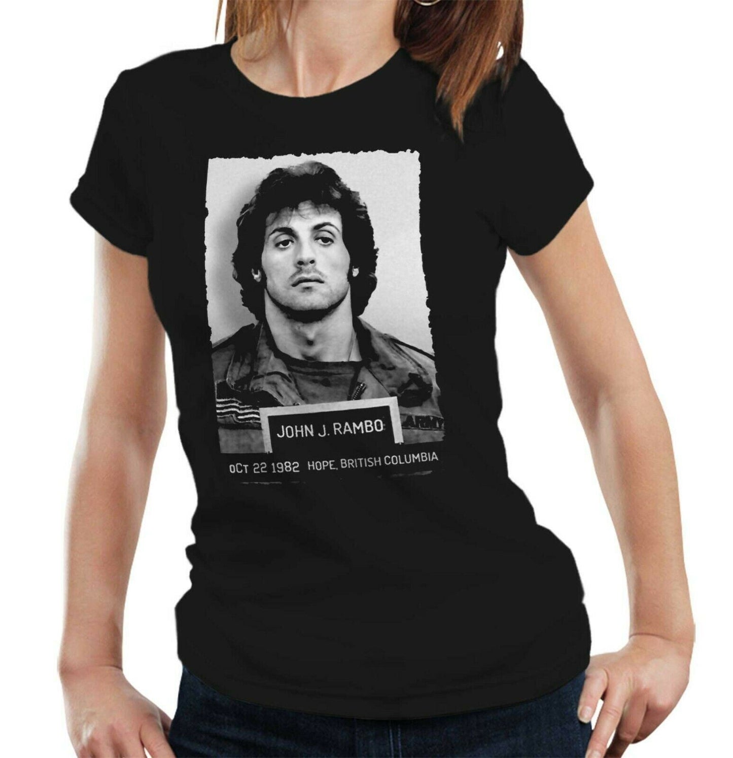Rambo Mugshot Tshirt Fitted Ladies