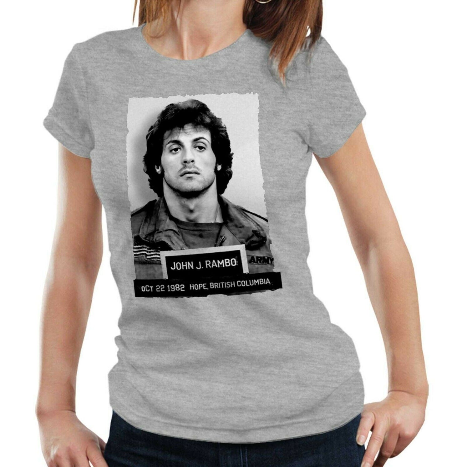Rambo Mugshot Tshirt Fitted Ladies
