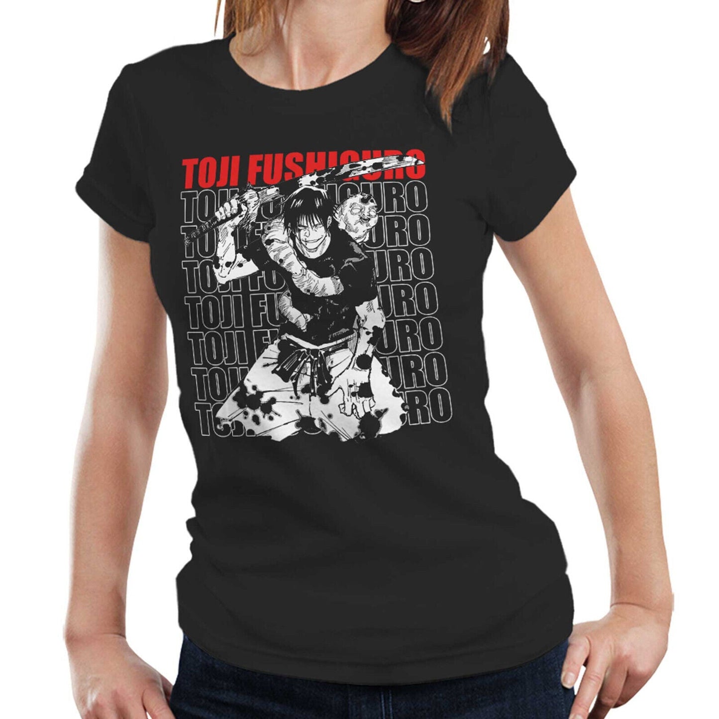 Toji Fushiguro Tshirt Anime Semi Fitted Ladies