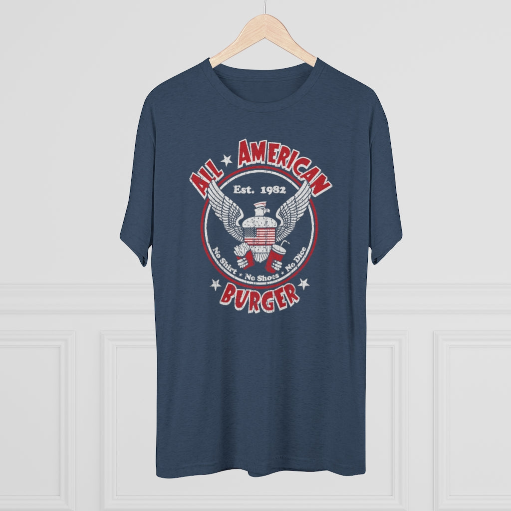 All American Burger Men's/Unisex Tri-Blend Ultra Soft Tee