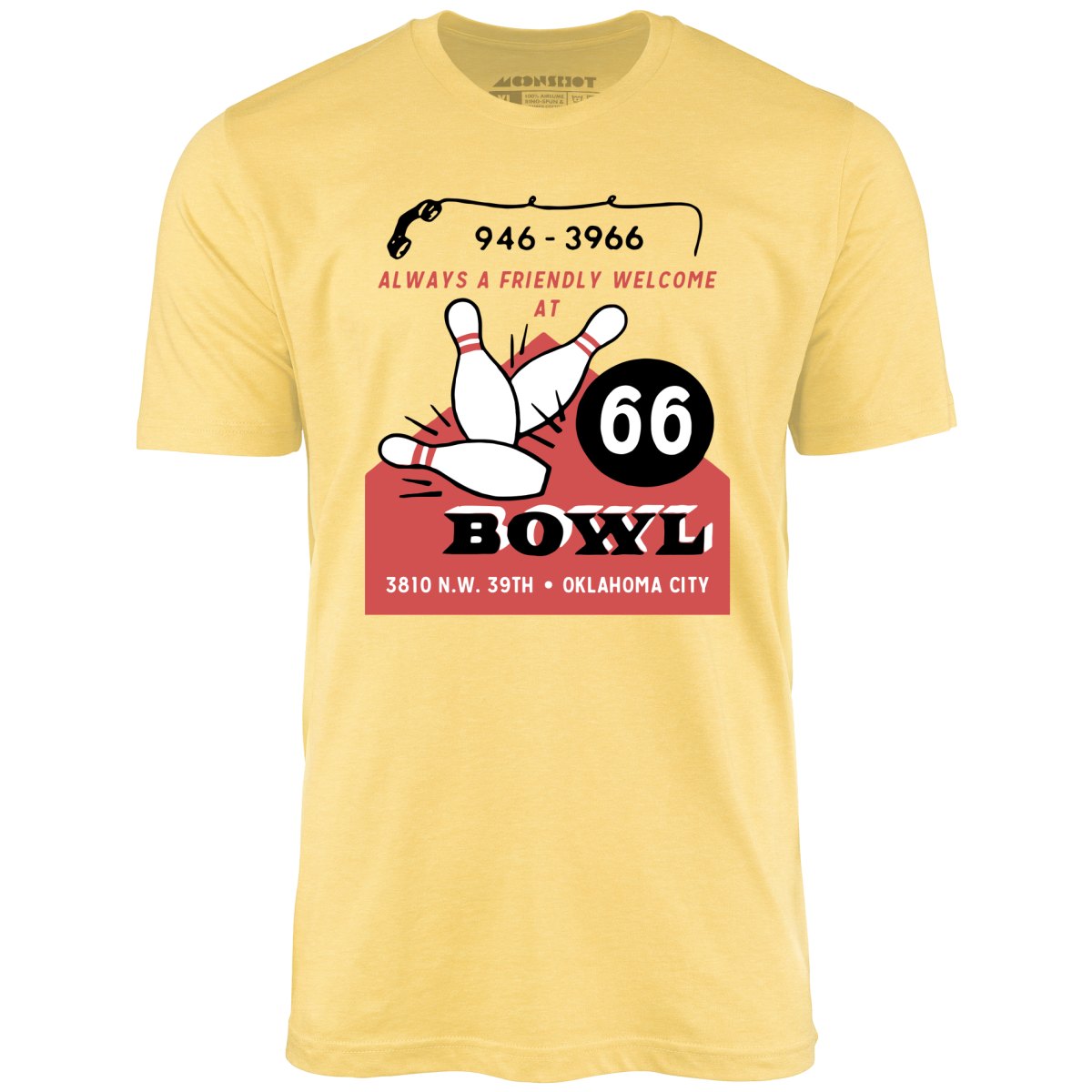 66 Bowl - Oklahoma City, OK - Vintage Bowling Alley - Unisex T-Shirt