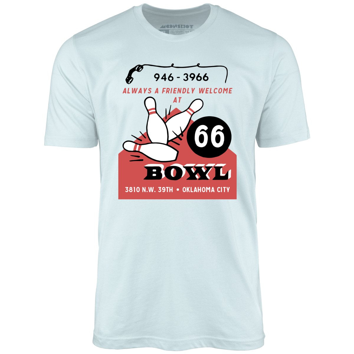 66 Bowl - Oklahoma City, OK - Vintage Bowling Alley - Unisex T-Shirt
